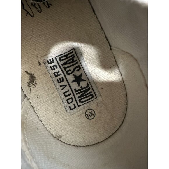 Converse One Star Black White Canvas Low Top Sneakers 10.5 Rubber Soles - Picture 5 of 9